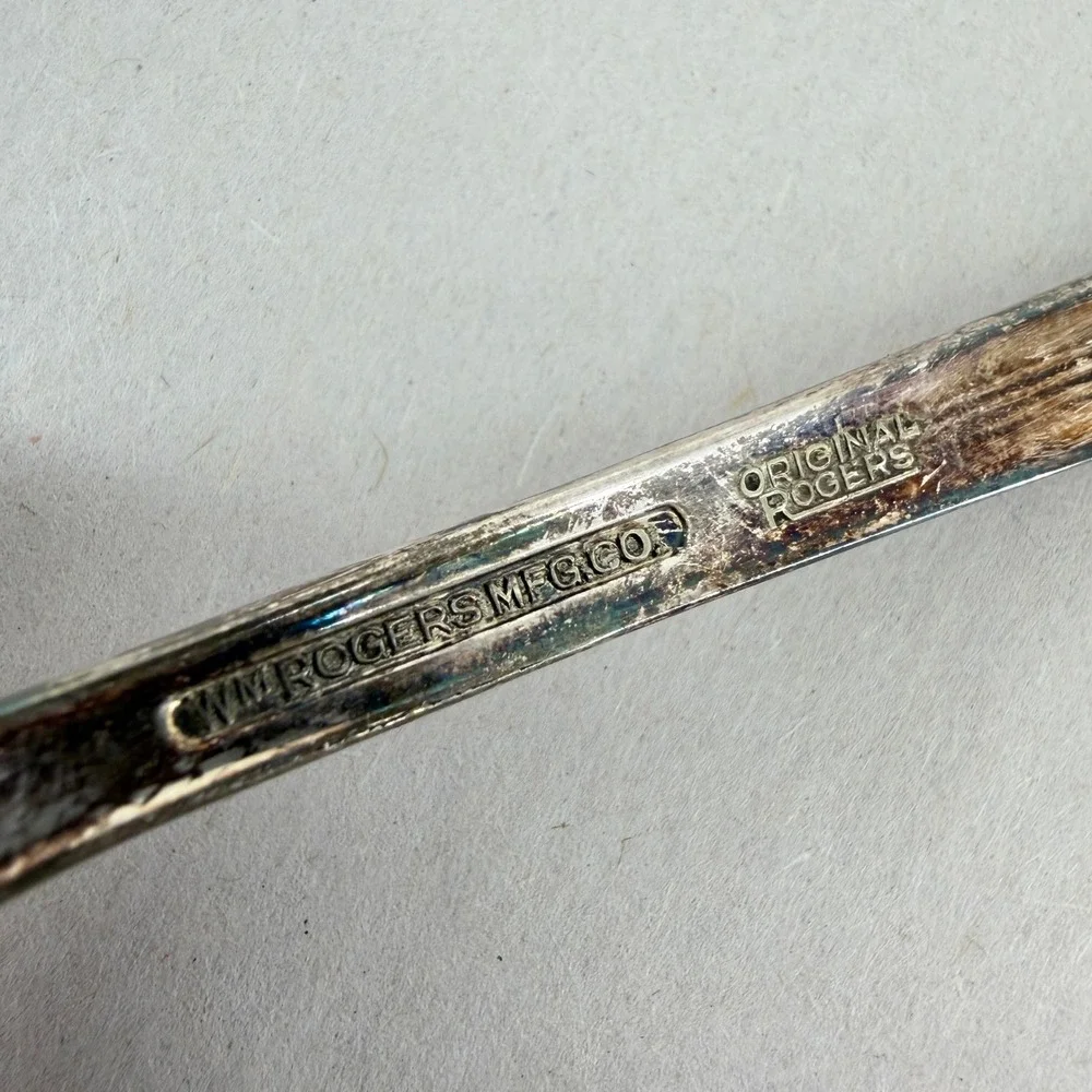Wm Rogers Silverplate Allure Wheat Teaspoons Set of 2 Vintage Flatware Replace